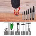 3-22mm 6pcs Broken Bolt Screw Extractor Remover Set Easy Out Drill Bits Tools Kit Strong Hardness. 