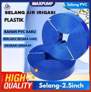 MAXPUMP Selang Buang Air Karet Elastis 2INCH 25M 1 roll / 25 meter Hose 3 Inch Selang 25 Meter Selang Biru Pompa Air 4" Selang Air Karet Terpal Selang Pembuangan 8 INCH Water Hose Buang Air Selang Elastis Meteran 6 INCH