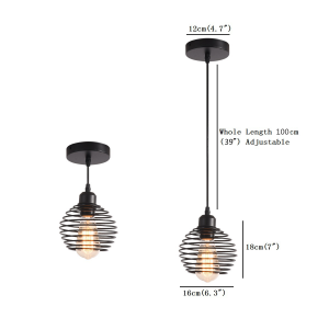 【Free Bulb】Spring Retro Chandelier Creative Industrial Style Restaurant Pendant light Aisle Balcony Wine Table Drop light