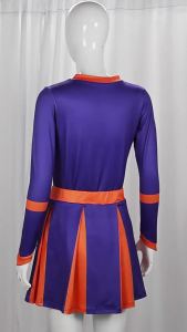 Megan Fox Jennifer’s Body Cheerleader Costume Jennifer Check Purple Cheerleading Uniform High School Girls Competition Skirt Set