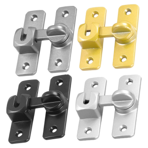 Pack of 2 Practical Without Drilling Aluminum Alloy Door Lock for Enhances Security in Bathrooms and Hotel Room