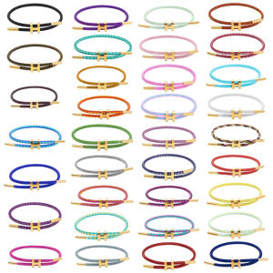 Elegant Gold Plated H Buckle Bracelet with Adjustable Design Sturdy Stainless Steel Wire Wristband for Trendsetters