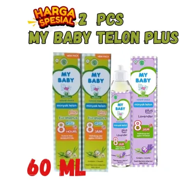 My Baby Natural Soothe Plus Minyak Telon Ekstrusi Formula 5+5 Aroma Eucalyptus/Lavender 2 PCS 90ML/60ML/150ML - Kecil dan Lembut