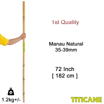TITICANE Manau Stick [ 72 INCH ] [ Natural 35-39mm ] [ Rattan / Rotan ]
