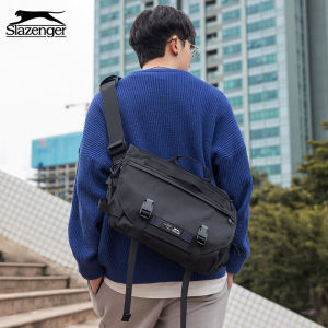 Slysinger (Slazenger) Beg Utusan Bera Beg Bahu Jenis Lelaki Kapasiti Besar Beg Komputer Tablet Beg Sandang Komuter Beg Pos Lapang