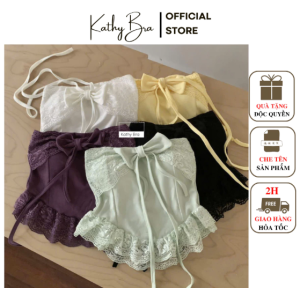 A33 Áo Bra Cúp Ngực Phối Ren KATHY BRA Có Mút Chất Thun Mát Co Dãn Tốt Mặc 2 Kiểu