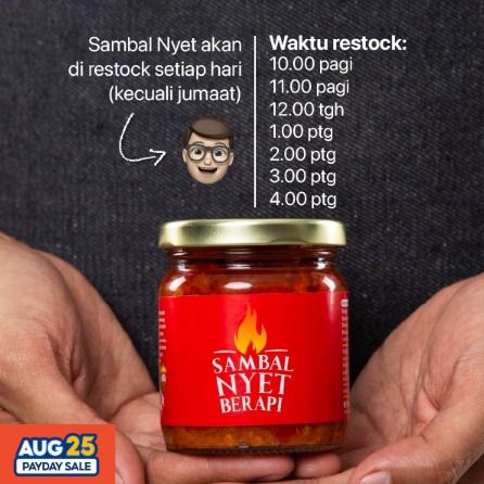 【GW】[Max 4 bottles per person] Sambal Nyet Berapi by Khairulaming