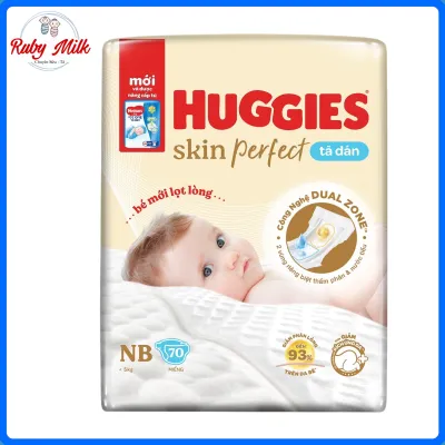 Tã dán sơ sinh Huggies Newborn 70 miếng (Cho bé dưới 5kg)