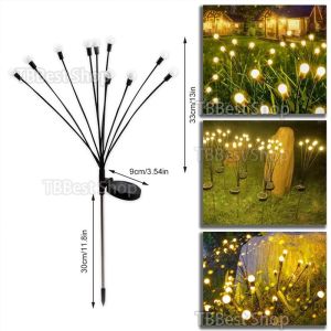 ✨4IN1 Solar Fairy lights 32LED Warm Waterproof Solar led light strip Christmas decoration Firefly Solar light outdoor