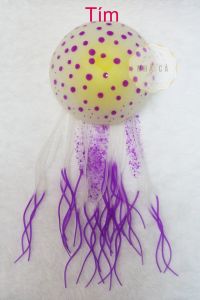 Sứa Mặt Trăng Dạ Quang Size Lớn - Trang Trí Hồ Cá - Phụ kiện hồ cá hồ thủy sinh