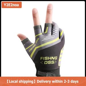 【Local shipping】 Fishing Gloves Fishing Routes Sun Protection Anti Slip Ice Silk Breathable Thin Gloves