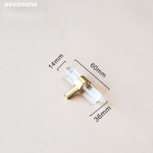 ทองเหลืองอะคริลิแถบคณะรัฐมนตรีจับที่ทันสมัยเรียบง่ายทองใสลิ้นชักจับแสงหรูหราตู้เสื้อผ้าเฟอร์นิเจอร์มือจับประตู