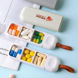 Portable Mini Waterproof Pill Case Organizer Dispenser 7 Days Tablet Storage 3 Compartment Pill Box Divider Box