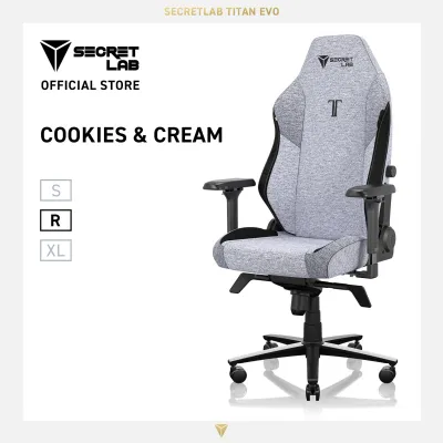 Secretlab TITAN Evo SoftWeave® Plus Fabric Ergonomic Gaming Chair - Cookies and Cream with Head Pillow