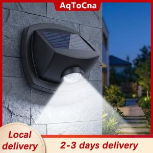 [COD] AqToCna Ship within 24 hours Solar Outdoor LED Wall Light Waterproof Decorative Street Lamp for Patio Porch Entrance Garden