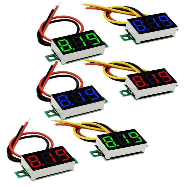 Elektronik Messgerät Digitales Voltmeter DC 0-100V – 4-stellige LED-Anzeige, Panel-Einbau DC Voltmeter 0-100V 0.36 Zoll LED 4-stellig Panel Meter