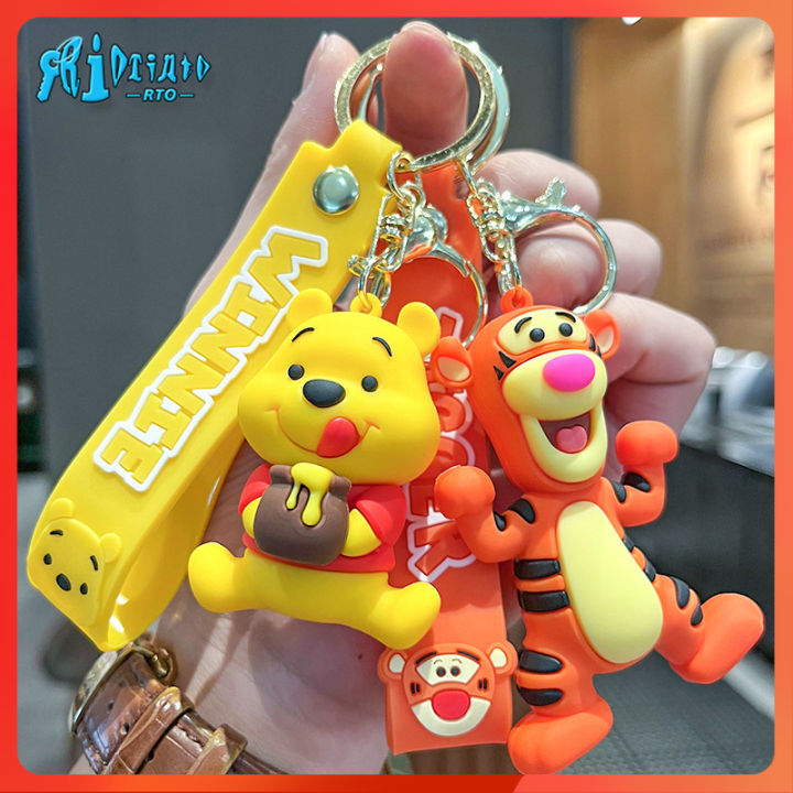 RtoCK Cartoon Winnie the Pooh Donkey Tigger Personalized Keychain