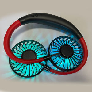 Mini USB fan Neck Fan Portable Rechargeable - 3 Speed Wearable Adjustable Fan Personal Electric Cooling Fan For Travel Camping Outdoor Quiet Operation