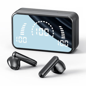 S20 Mirror LED Display Bluetooth Earphone 5.3 With HD Mic Wireless Earphone No Delay Stereo Sport Headset