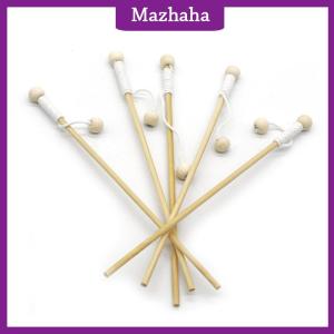 Mazhaha 5pcs Wooden Magnetism Fishing Rod Toys for Children Early Educational Parent-child Interactive Fishing Rod