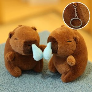 Đồ chơi móc khóa thú nhồi bông Capybara chảy mũi hottrend Búp bê bông chuột lang kéo nước mũi dễ thương Ví tiền Capybara