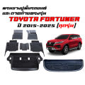 (จัดชุด) ผ้ายางปูพื้นรถ และ ถาดท้ายรถยนต์ เข้ารูป TOYOTA FORTUNER ปี 2015-2025 (แถมถาด) ถาดท้ายรถ ผ้ายางรถ พรม แผ่นยางปูรถ พรมยาง ถาดสัมภาระ พรมรถยนต์. 