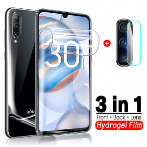 3in1 HD Front +Back Hydrogel Film for Samsung Galaxy Z Flip Flip3 Flip4 Fold3 5G Fold4 Protective Film + Camera Lens Glass for Samsung Z Flip Fold 3 4 Cellphone Full Coverage Screen Safety Protector Film Anti-scratch (Not Glass)