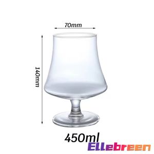 Ellebreen 450ml Goblet Glass Champagne Wine Whisky Glass Brandy Glass Waisted Cup