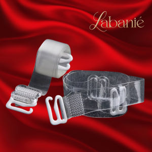 Labanie 1 Pair Adjustable Transparent Clear Invisible Bra Set Silicone Bra Rope Shoulder Straps Removable Replacement Straps for Women Strapless Bra Accessories