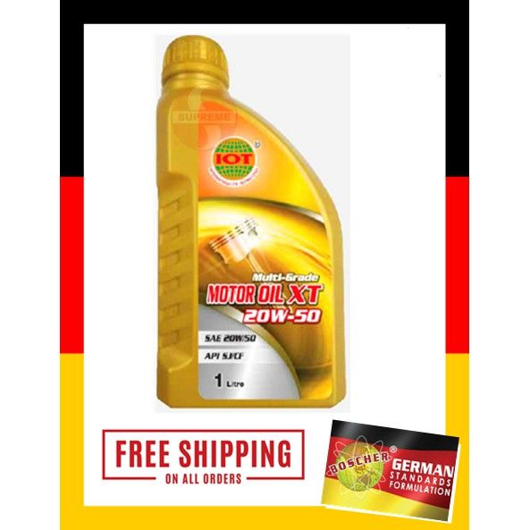 S2U XT 20W-50 Motor Oil 1L Multi-Grade API SJ/CF Minyak Motor 1Liter ...