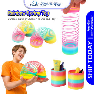 [Little B House] Classic Retro Toy Rainbow Ring Spring Toys Antistress Spring Coil Toys 彩虹圈玩具 Mainan Gelung Budak - BT426