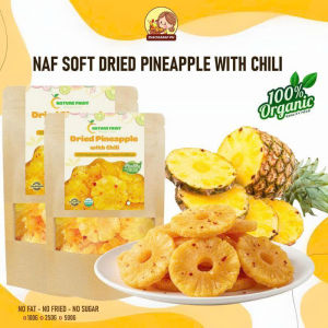 [3F FOOD] Dried Pineapple with salt and chili - Sour Spicy Sweet Super Delicious Snack - Zip Bag - 100G/250G/500G/1KG