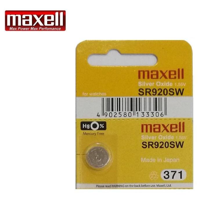 ORIGINAL MAXELL SR920SW 371 SILVER OXIDE BATTERY MADE IN JAPAN | Lazada