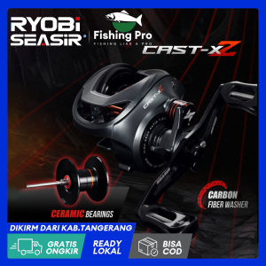RYOBISEASIR CAST X2 Reel BC Reel Pancing Baitcasting Kumparan Aluminium Kiri/Kanan Rasio Gigi 7.3:1 6+1 Bantalan Bola Ganda Gagang Pegangan Serat Karbon 9kg Tarikan Maks Gulungan Pancing Umpan Casting BFS Gulungan Pancing Air Asin Segar Mikro #SEASIR