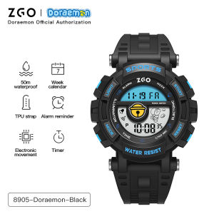 【70%OFF】ZGO Doraemon Watch For Kids Boy Girls Waterproof Multifunction Alarm Clock Birthday Gift 7003