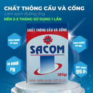 Bột Thông Cầu Và Cống SacomClean - Khử Mùi Hôi - Thông Sạch Cặn Bẩn - Hiệu Quả Và Tiết Kiệm