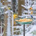 Bird Baths for Outdoors, Detachable Birdbaths for The Garden Clearance, Freestanding Bird Baths for Outdoors Heavy Duty, Bird Bath Bowl Spa & Birdfeeder with Metal Stake Stand (Brown). 