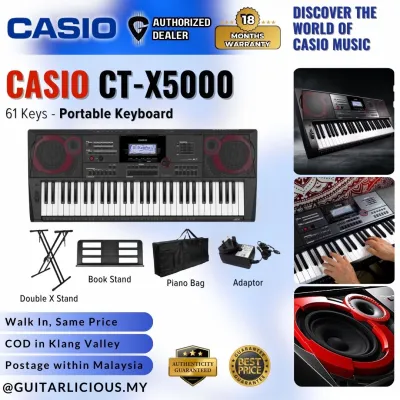 Casio CT-X5000 61-Keys Portable Keyboard Premium Bundle (CTX5000 / CTX 5000 / CT X 5000)
