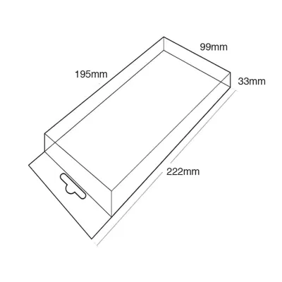Clear PVC Packaging Box with hanger 195*99*33mm