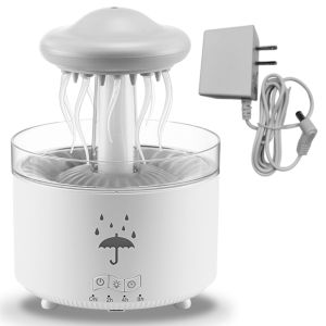 Raindrop Aroma Diffuser with Remote Control 300mL Quiet Humidifier 7-Color Mood Light Auto Shut-Off for Home Office