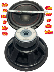 Loa sub 30 BMB - giá 1 cái - từ kép 120+120 côn 56 gân cao su viền chỉ đỏ