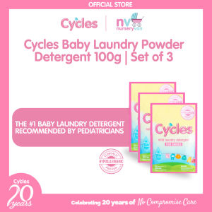 Cycles Mild Laundry Detergent Powder 100g x3s