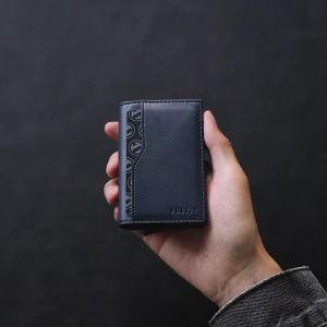 ≮923≯VULKIT- Card Holder Wallet for Men with Double ID Windows RFID Blocking Pop Up Wallet Minimalist Design for 12 Cards- VC205