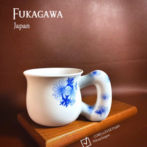 Hàng Hiệu Japan 100%New] FUKAGAWA - Morning - 01 Chiếc Cốc Độc Đáo Phong Cách Hoàng Gia -Cúc Hoạ Mi