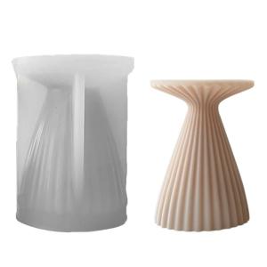 Geometric Candlestick Mold Silicone Holder Mould Easy to Demold Moulds DIY Plaster Ornaments