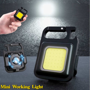 MIAOKA Mini LED Flashlight Work Light Portable Pocket Flashlight Keychains USB Rechargeable For Outdoor Camping Small Light Corkscrew