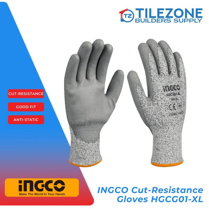 INGCO Cut Resistant Hand Gloves HGCG01XL Lazada PH