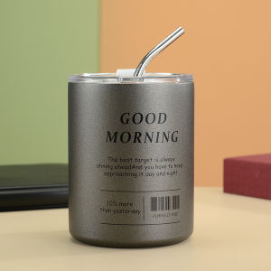 Reusable Coffee Tumbler Cup Double Wall Stainless Steel CupVacuum Insulated Travel Coffee Mug with Straw Hot and Cold Mug