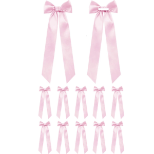 12Pcs Ballet Style Satins Ribbon Bowknots Elegant Party Decorations Ribbon Gift Wrapping Supplies For Event DIY Projects