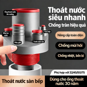 Đầu Nối Ống Thoát Nước Bồn Rửa Chén Bộ Chia Nước Thải Máy Giặt Máy Rửa Bát Nắp Bịt Kín Ống Nhựa PVC 50mm 75mm Chống Mùi Hôi Chống Côn Trùng Trào Ngược Van Từ Tính Tự Động Đóng Mở Nhựa ABS Cao Cấp Tiết Kiệm Không Gian cho Nhà Bếp Đa Năng